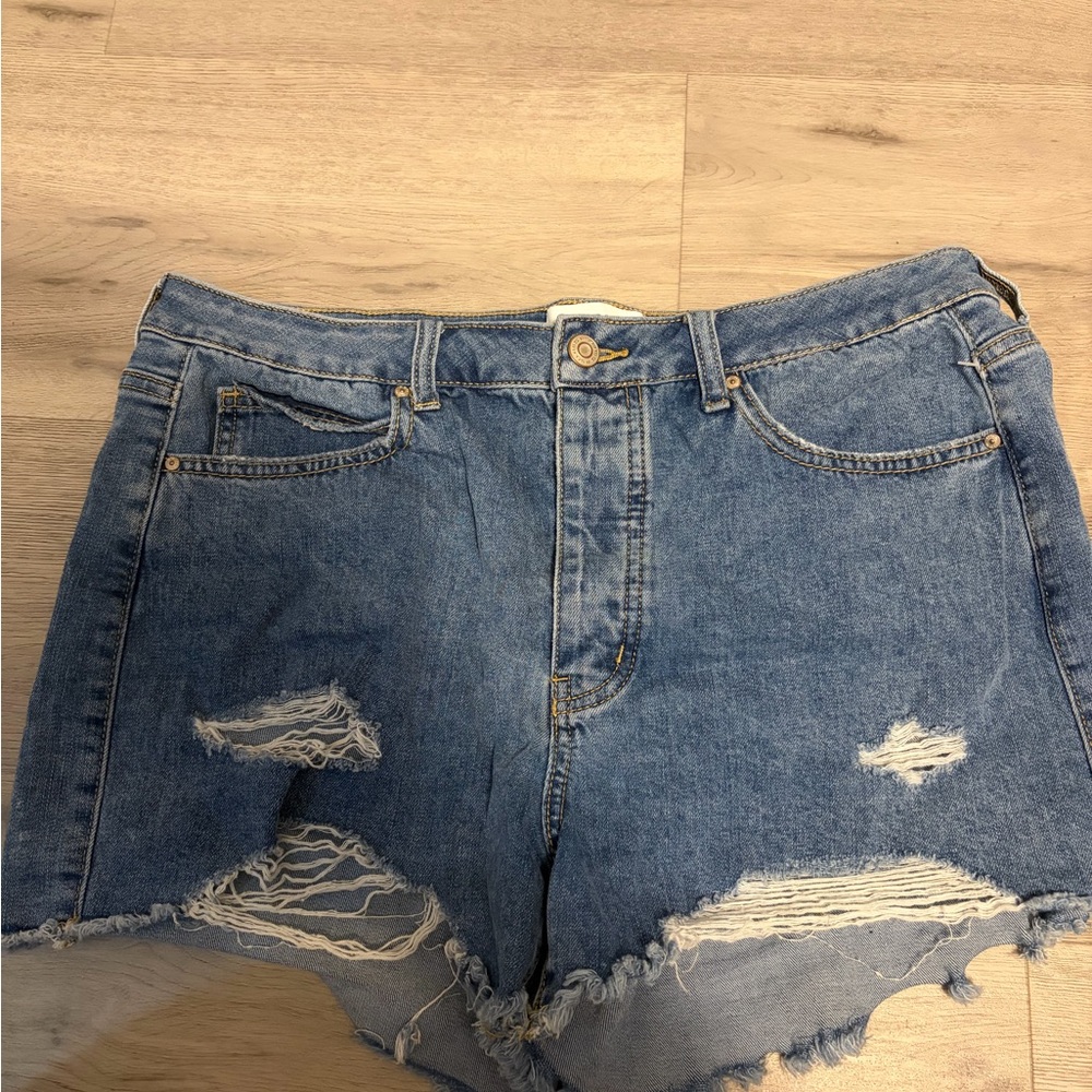 RSQ Light Blue Distressed Jean Shorts